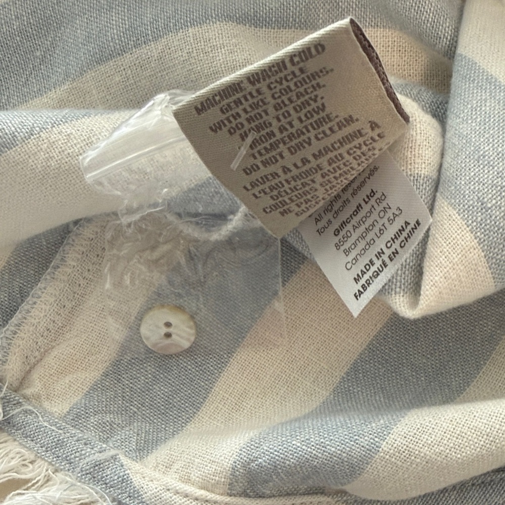 Charlie Paige Blue and White Striped Blouse - Picture 13 of 15